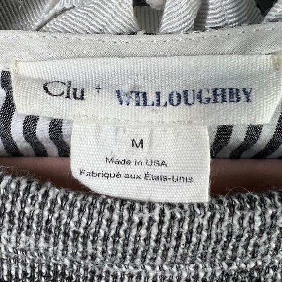 Clu + Willoughby Anthropology Ainsley Preppy Ruffle Back Top  Size Medium - Picture 6 of 9